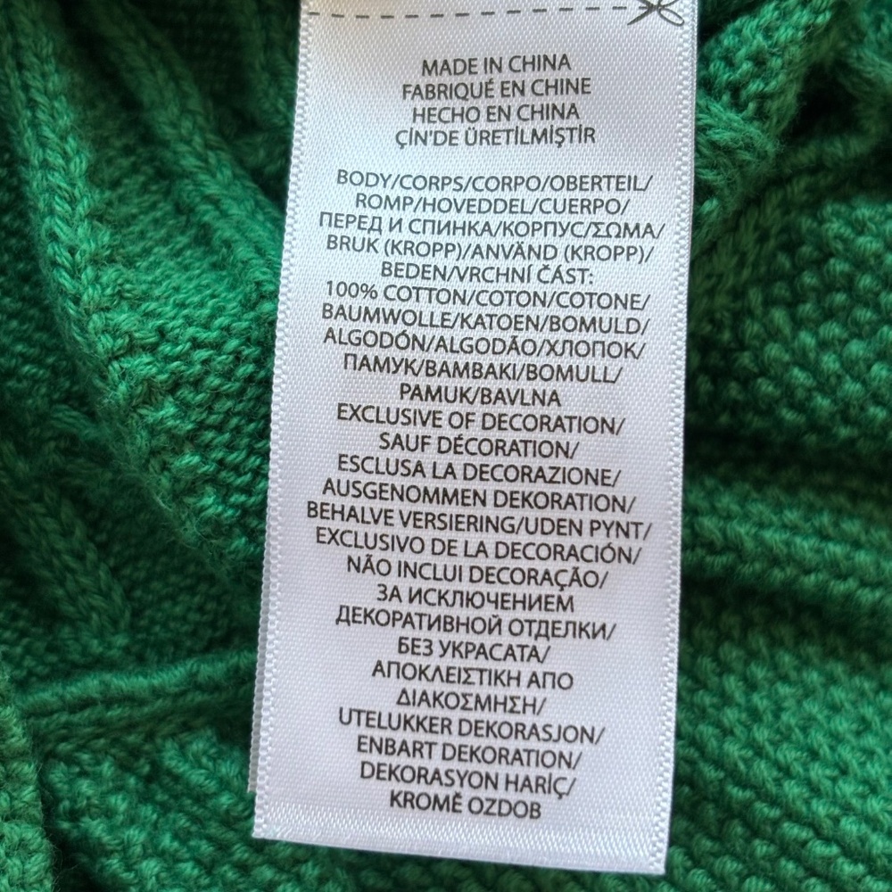 Polo Green Cardigan Sweater - Picture 9 of 9